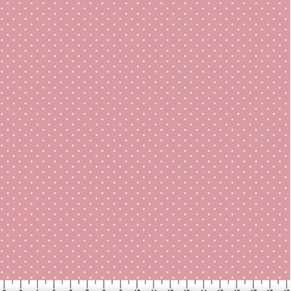 TECIDO TRICOLINE POÁ - 100cmX150cmL-100% ALG -ROSA