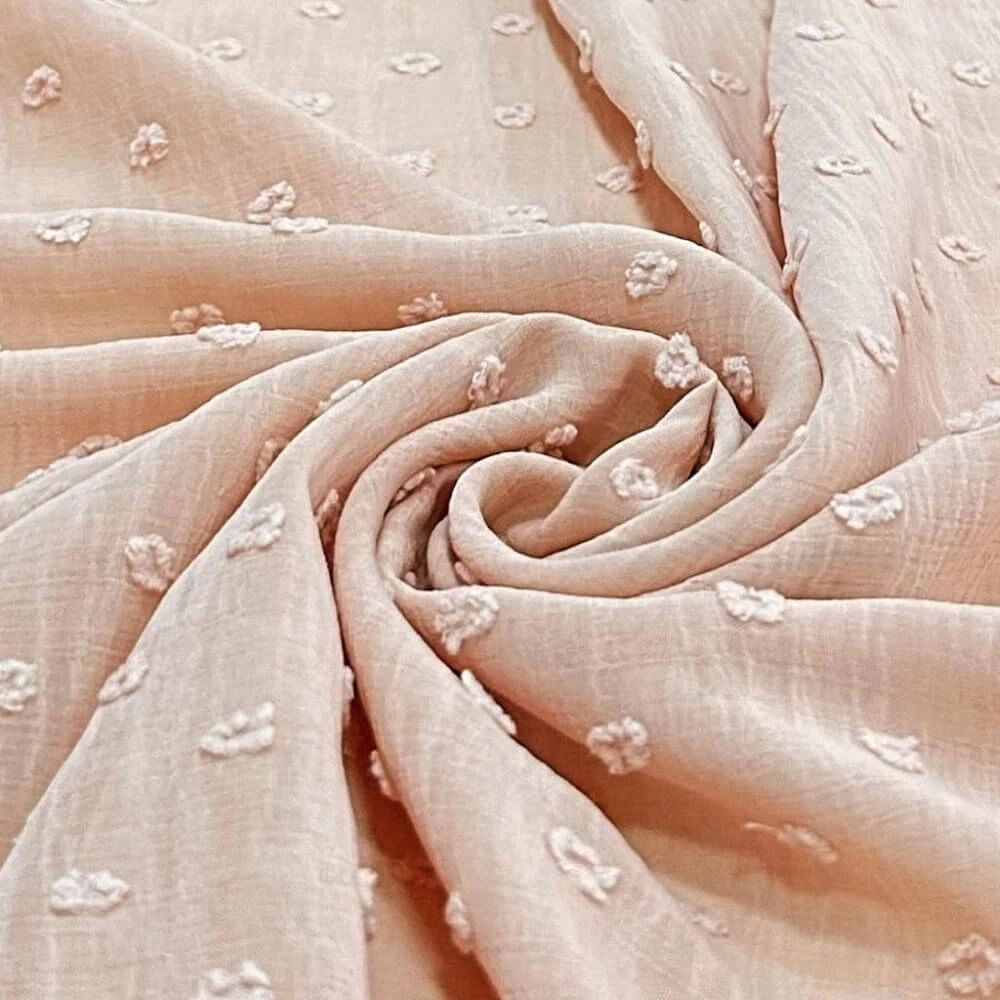TECIDO CREPE DOTS LISO-100% POL/150L  - ROSÉ (45330)
