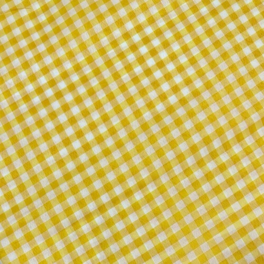 TECIDO TERGAL XADREZ |MESA| 100%POL - AMARELO (07M)