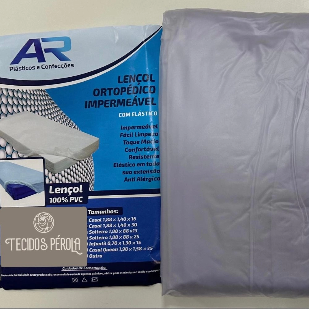 LENÇOL ORTOPÉDICO IMPERMEAVEL HOSPITALAR -C/ ELÁSTICO |CAPA DE COLCHÃO|QUEEN 158X198X30 (Q505)