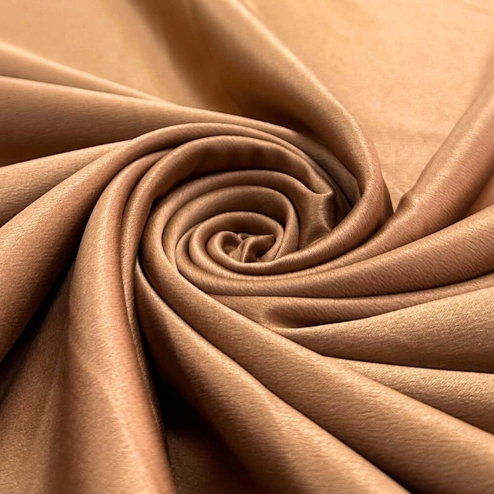 TECIDO CREPE AMANDA-150L/100% POL  - CAPUCCINO/MOCCA MOUSSE  (46308)