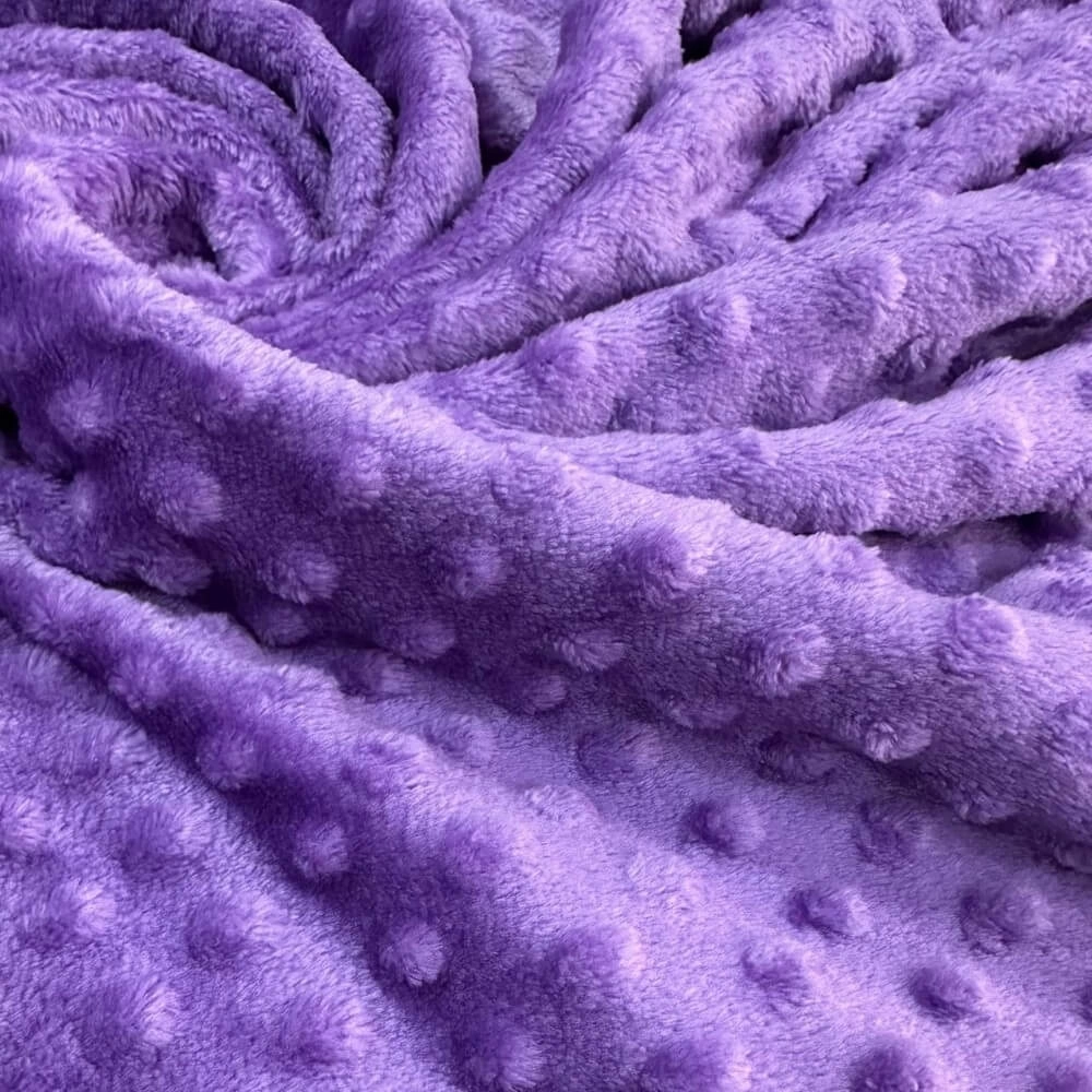 PELÚCIA FLEECE DOTS -100cmX160cm  100% POL-LAVANDA