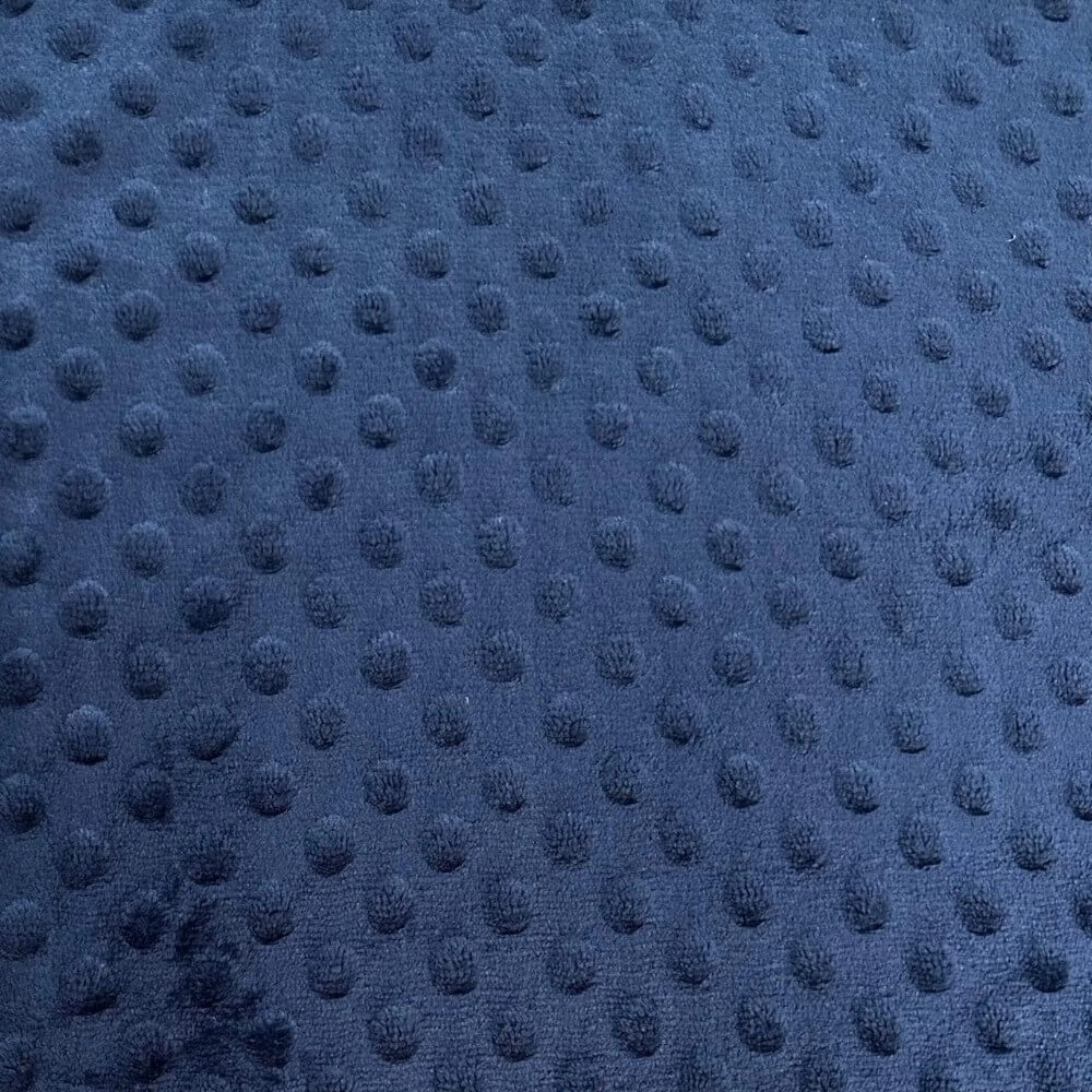 PELÚCIA FLEECE DOTS -100cmX160cm  100% POL- AZUL MARINHO