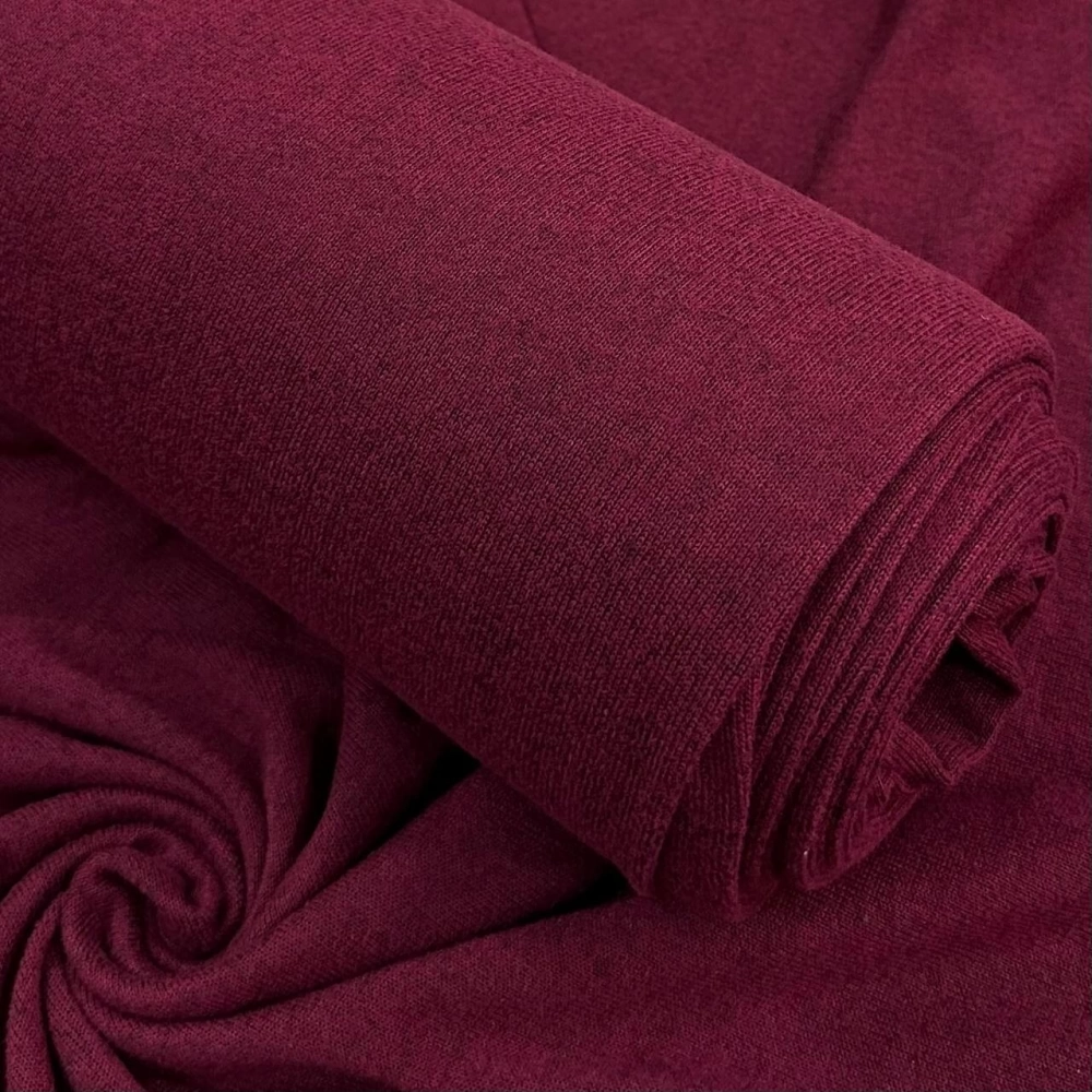 MALHA LÃZINHA -100cmX160cmL -96%POL/04%ELAST-VERMELHO ESCURO