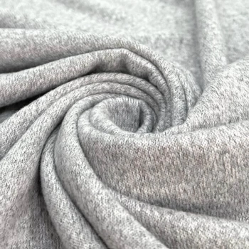 MALHA LÃZINHA -100cmX160cmL -96%POL/04%ELAST - MESCLA CINZA