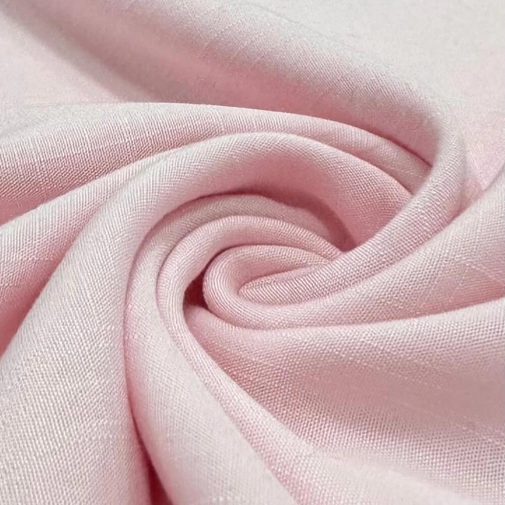TECIDO VISCOLINHO SLUB  LISO 100cmX150cmL -100%VIS - ROSA